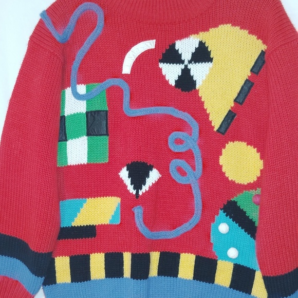 Colorful Geometric Pattern Sweater - Picture 2 of 5